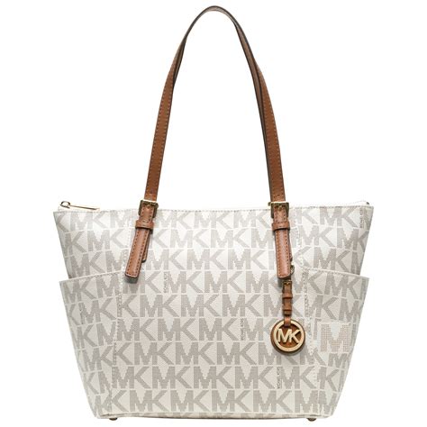 michael kors stud tote bag whitr|Michael Kors Tote bag price.